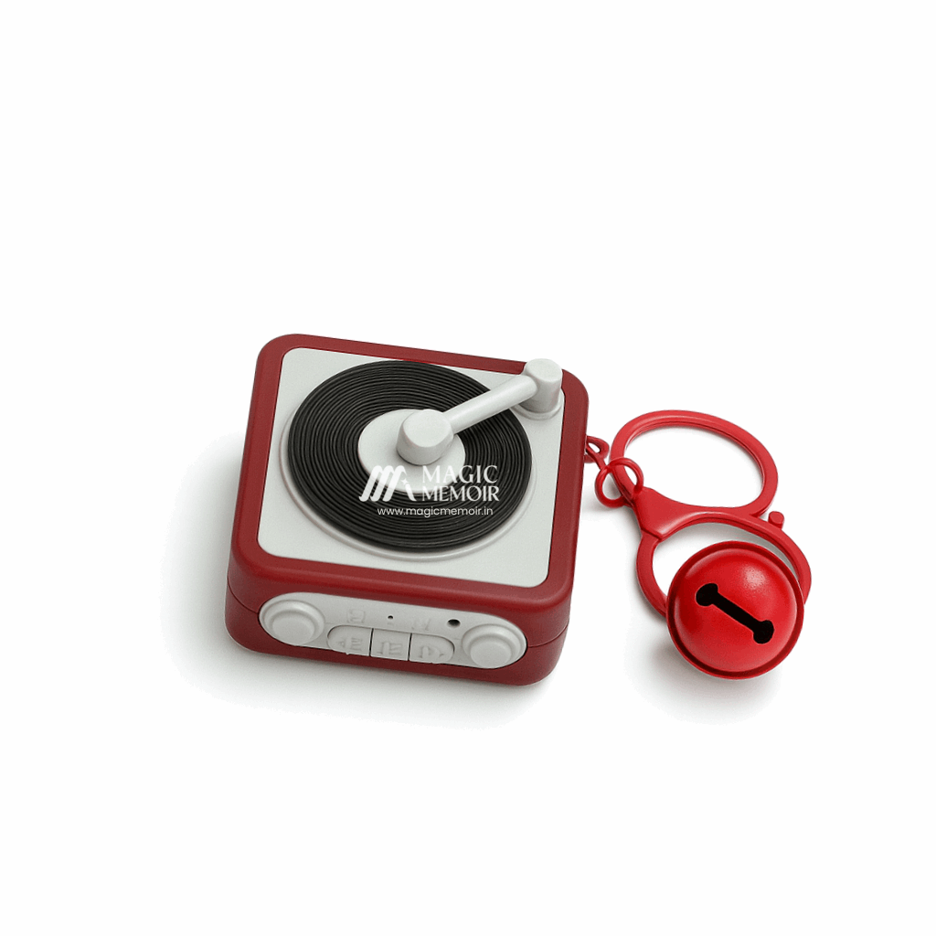 Retro Recorder Keychain – Gramophone Style