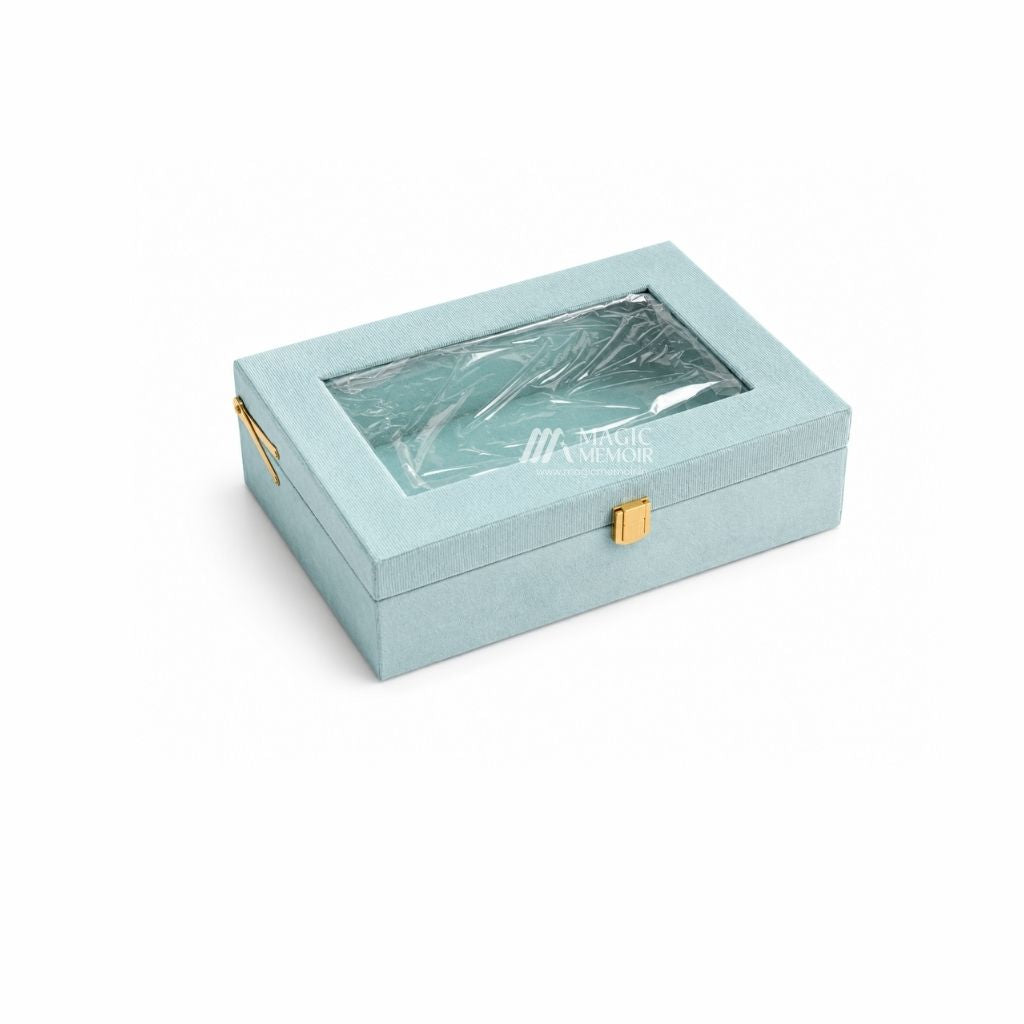 Trunk Boxes Velvet - Pastel Blue