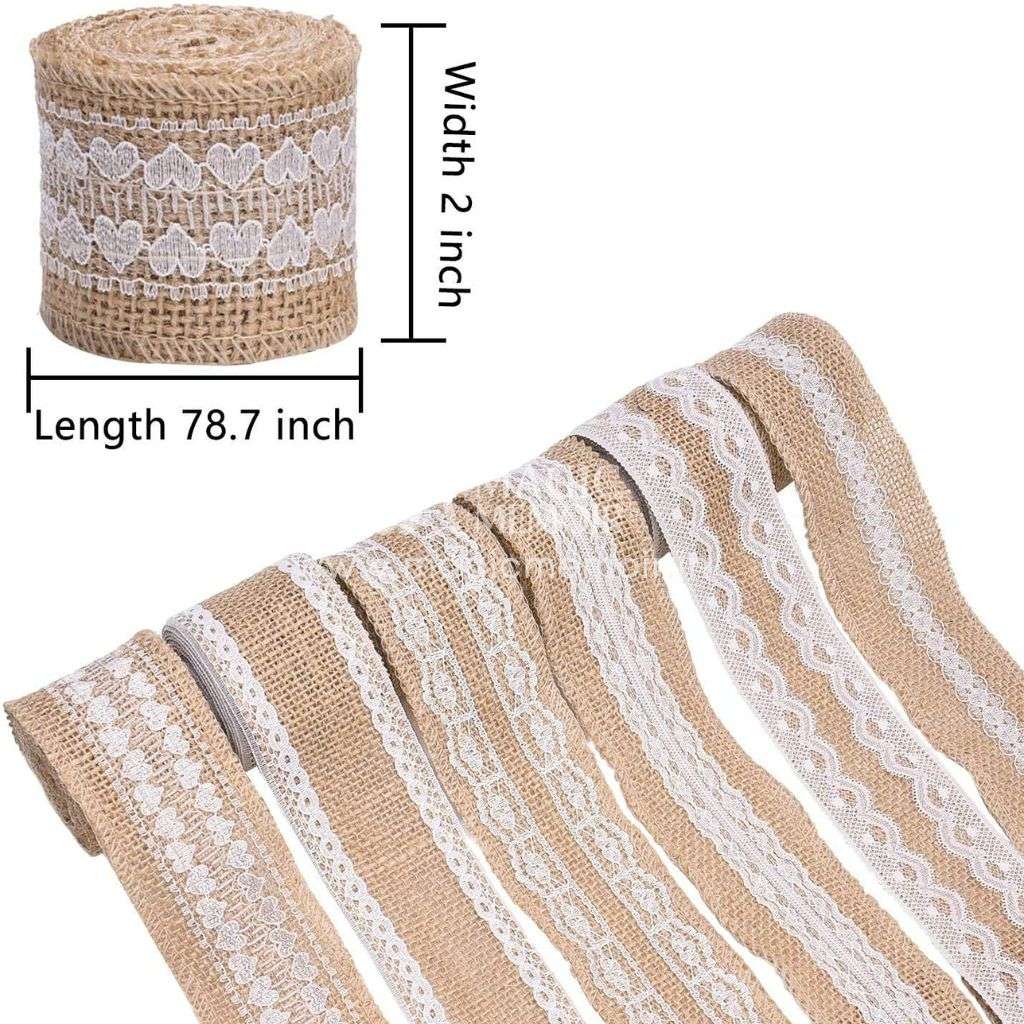 Jute Lace Ribbon Rolls 10 Mtr