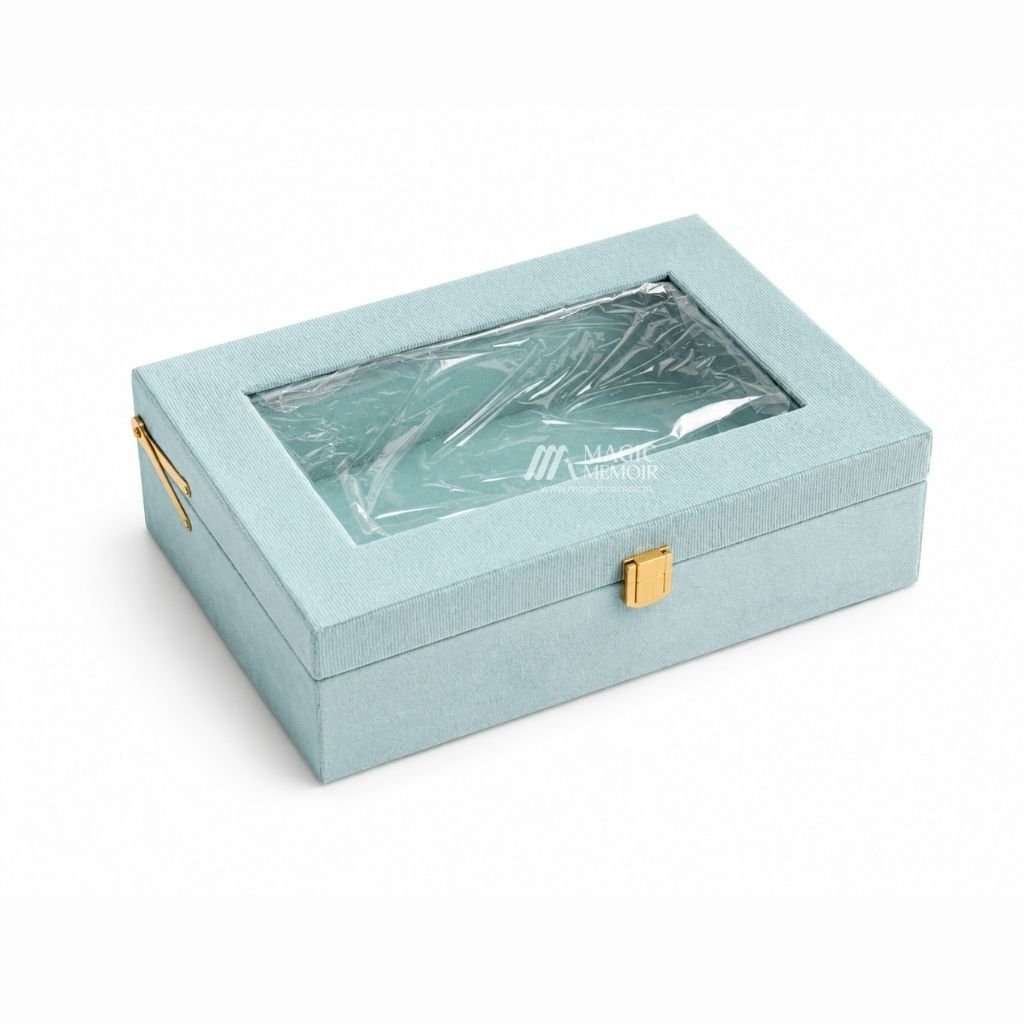 Trunk Boxes Velvet - Pastel Blue - Magic Memoir