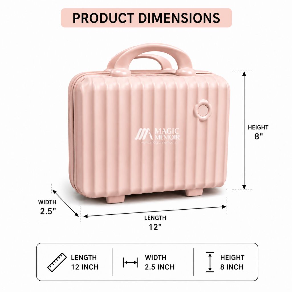 Mini Trolley Design 1 - 12"  Pastel Pink