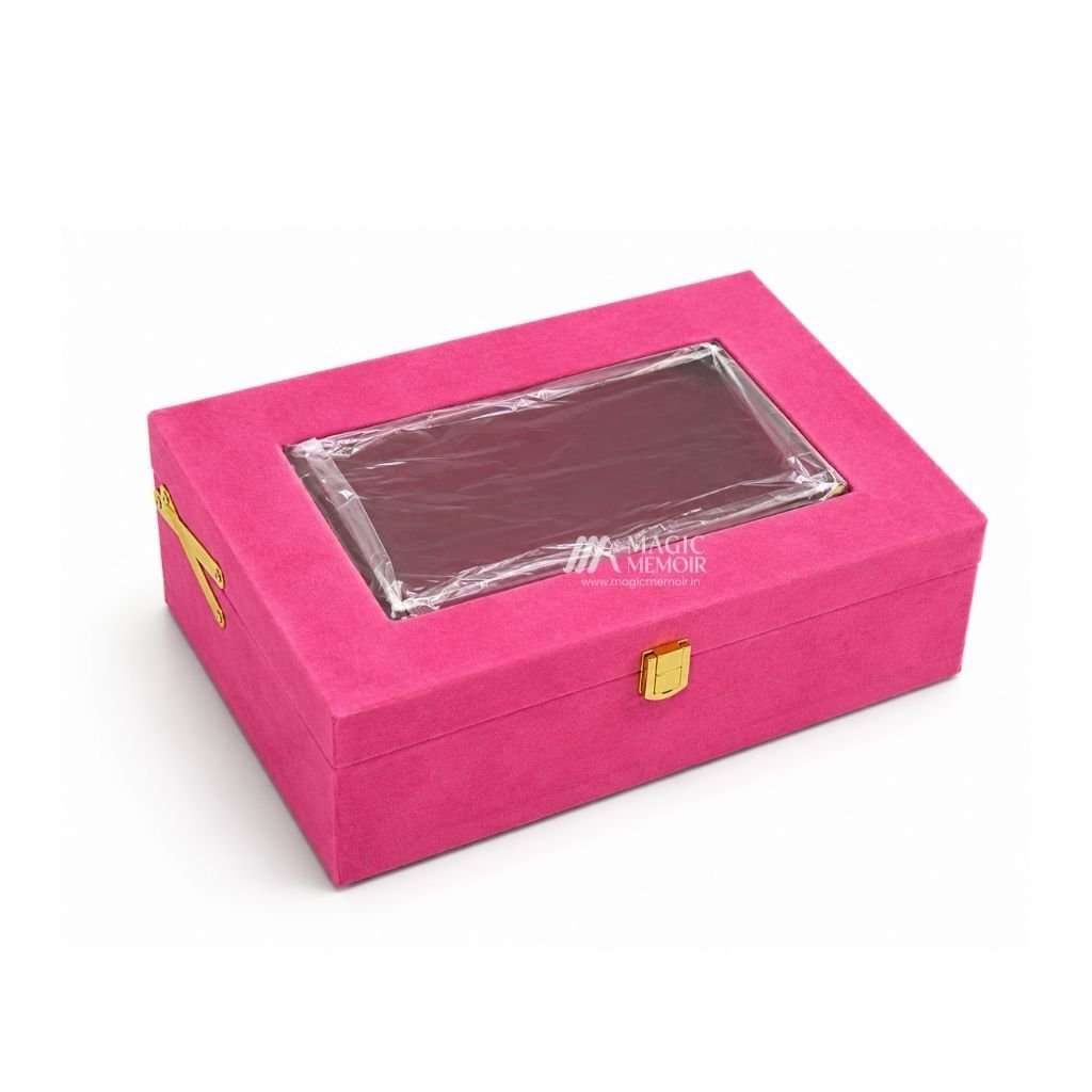 Trunk Boxes Velvet - Pink - Magic Memoir