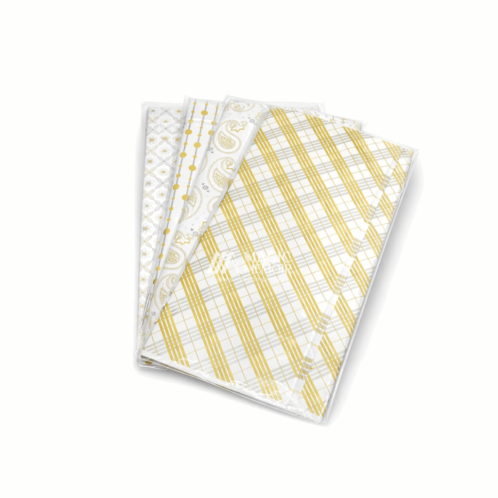 Wrapping Paper - White Patterns (25Pcs)