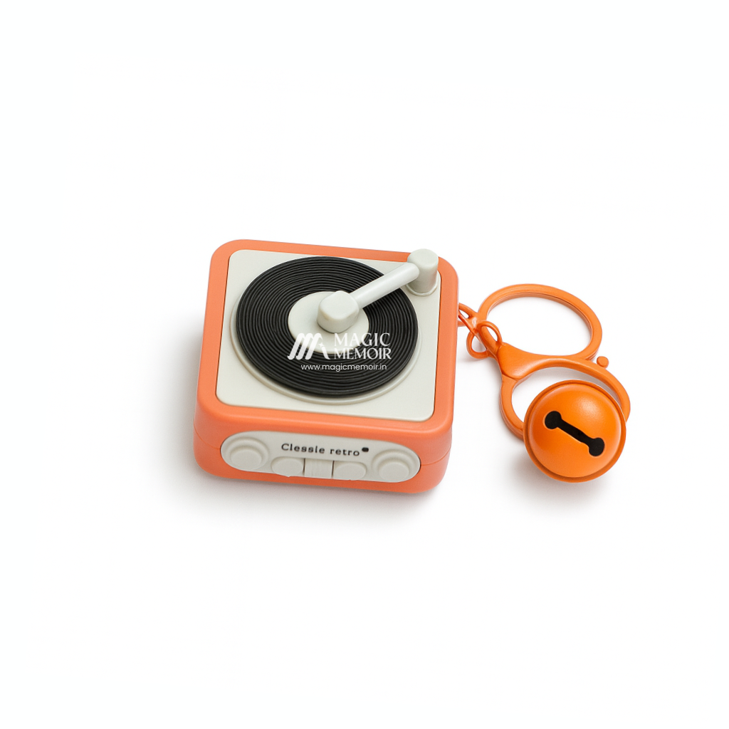 Retro Recorder Keychain – Gramophone Style