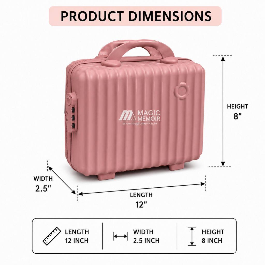 Mini Trolley Design 1 - 12"  Dark Pink