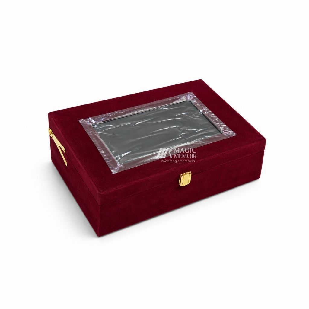 Trunk Boxes Velvet - Meroon