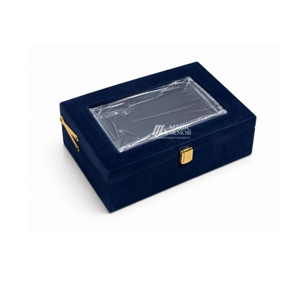 Trunk Boxes Velvet - Dark Blue - Magic Memoir