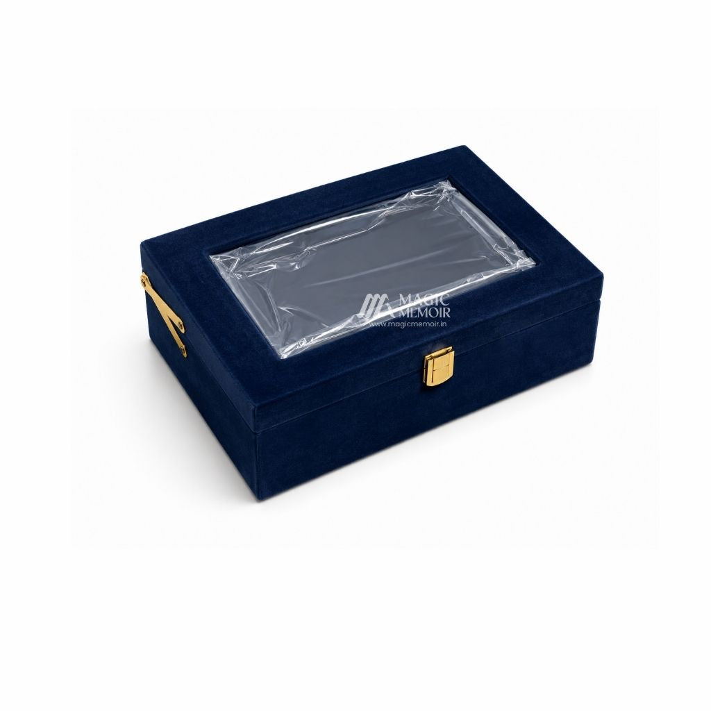 Trunk Boxes Velvet - Dark Blue