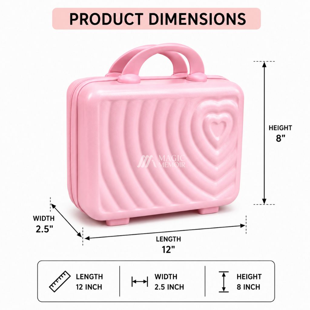 Mini Trolley Design 2 - 12"  Heart Pink