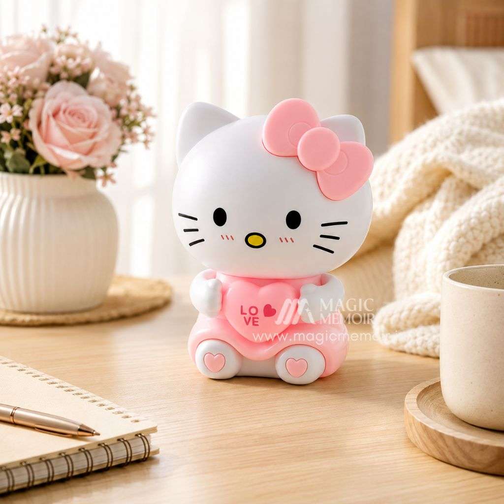 Cute Kitty LED Light & Sound Keychain