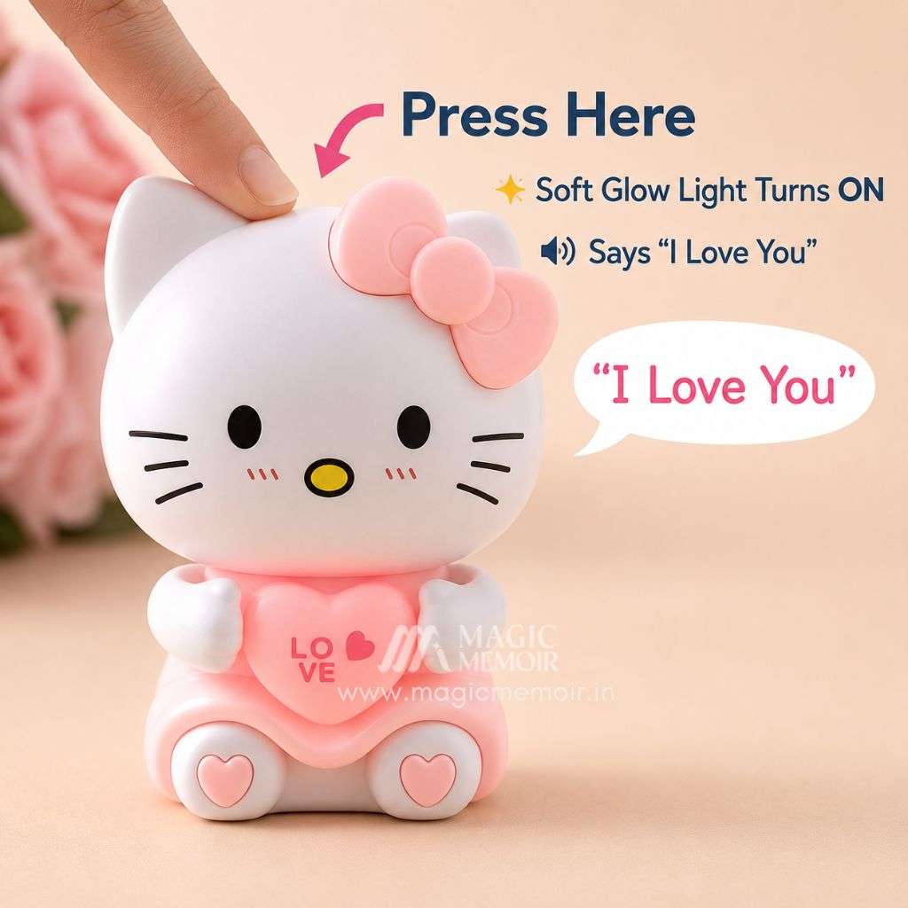 Cute Kitty LED Light & Sound Keychain