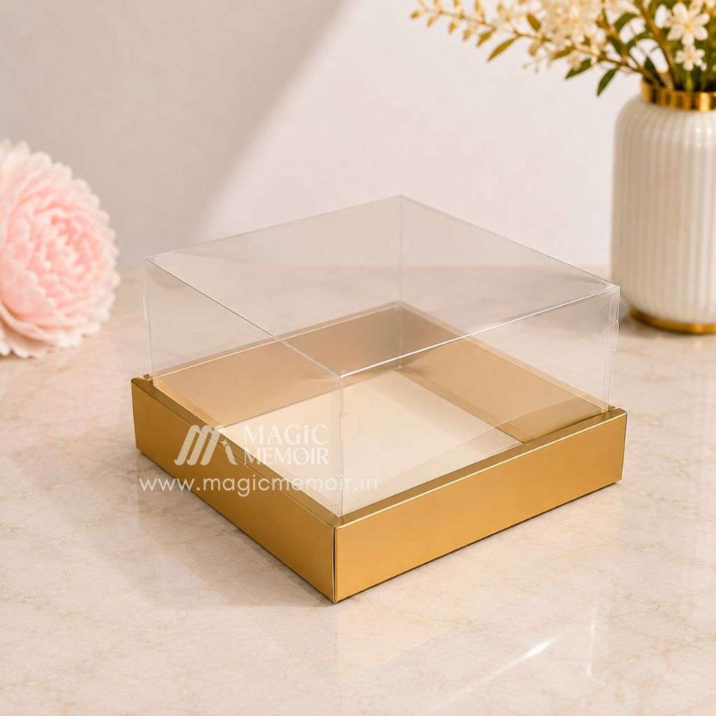 Foldable Top Transparent 12x12" - Gold
