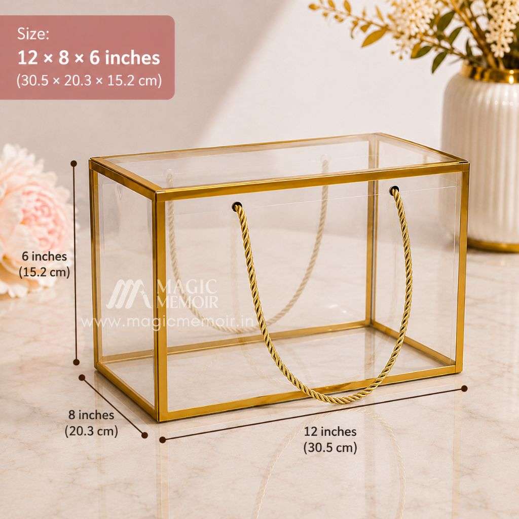 Transparent PVC Hamper Bag - 12x8x6"