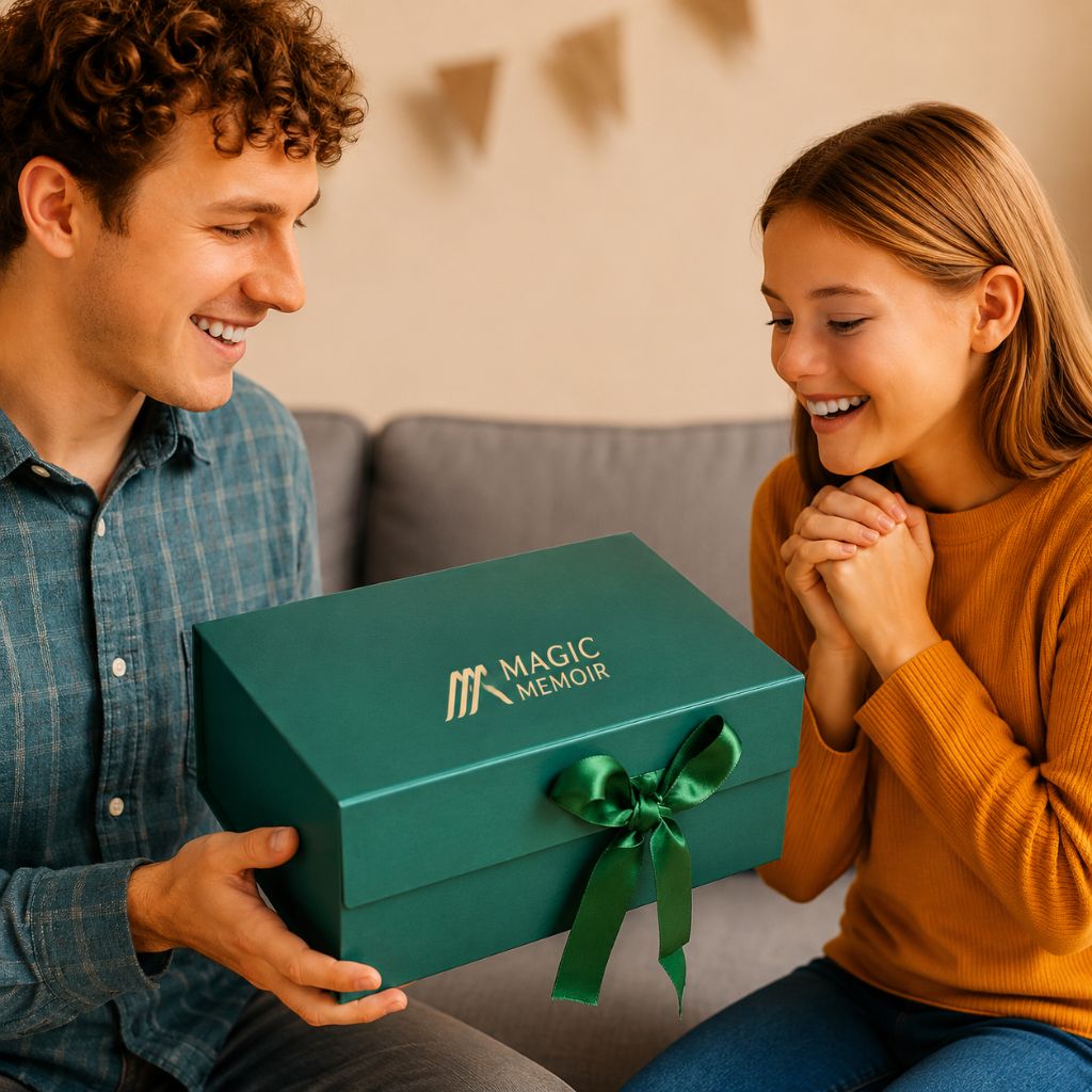 Ribbon Box Plain 10x8x4" - Dark Green