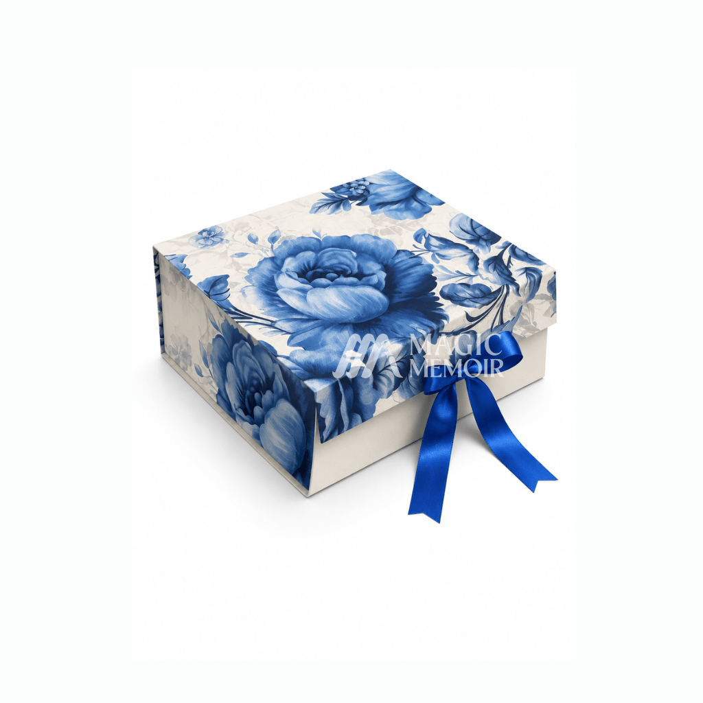 Ribbon Box 12x10x4" - Printed Patterns - Magic Memoir