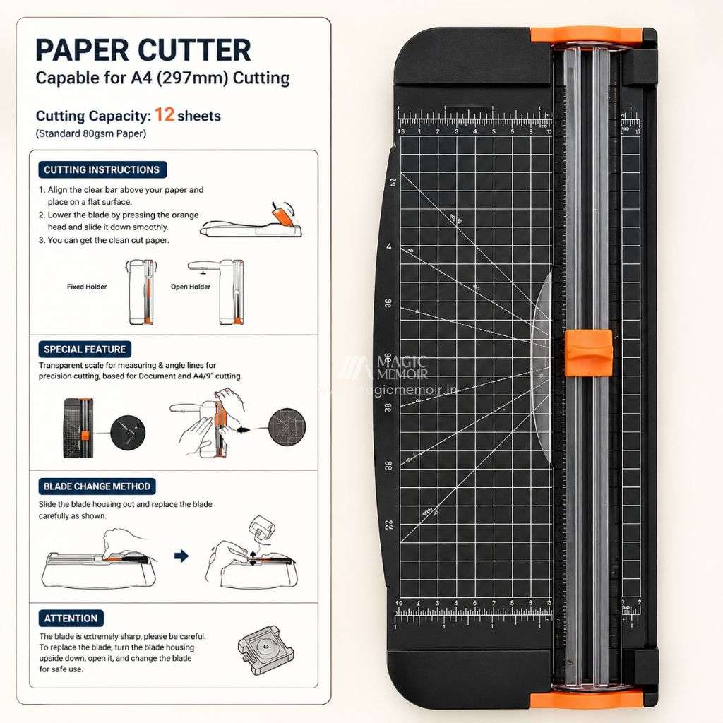 Paper Cutter 12 Inch A4 Paper Trimmer