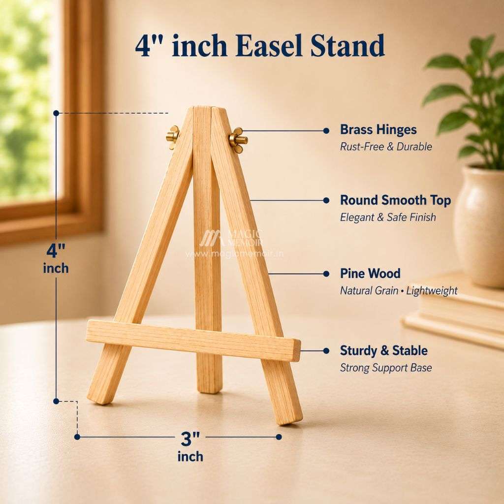 Wooden Easel 4" With Screw