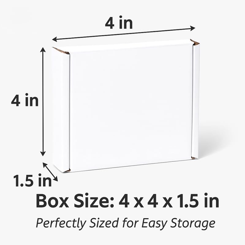 Corrugated Boxes 4x4x1.5" - White