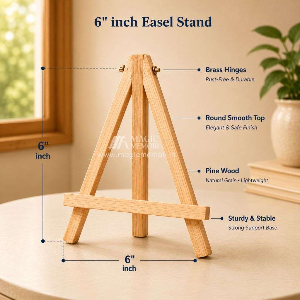 Wooden Easel 6" With Screw