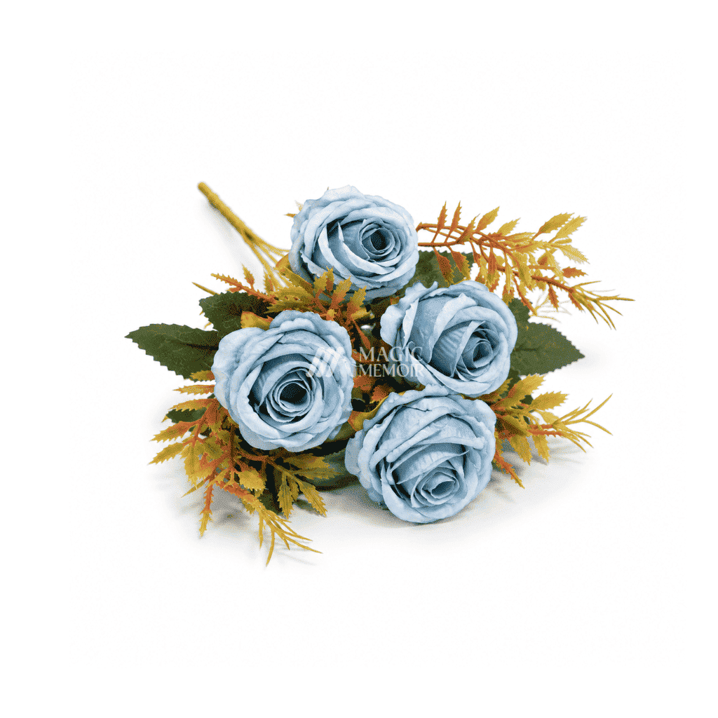 Artificial Flower Bunch 4847 - Pastel Blue