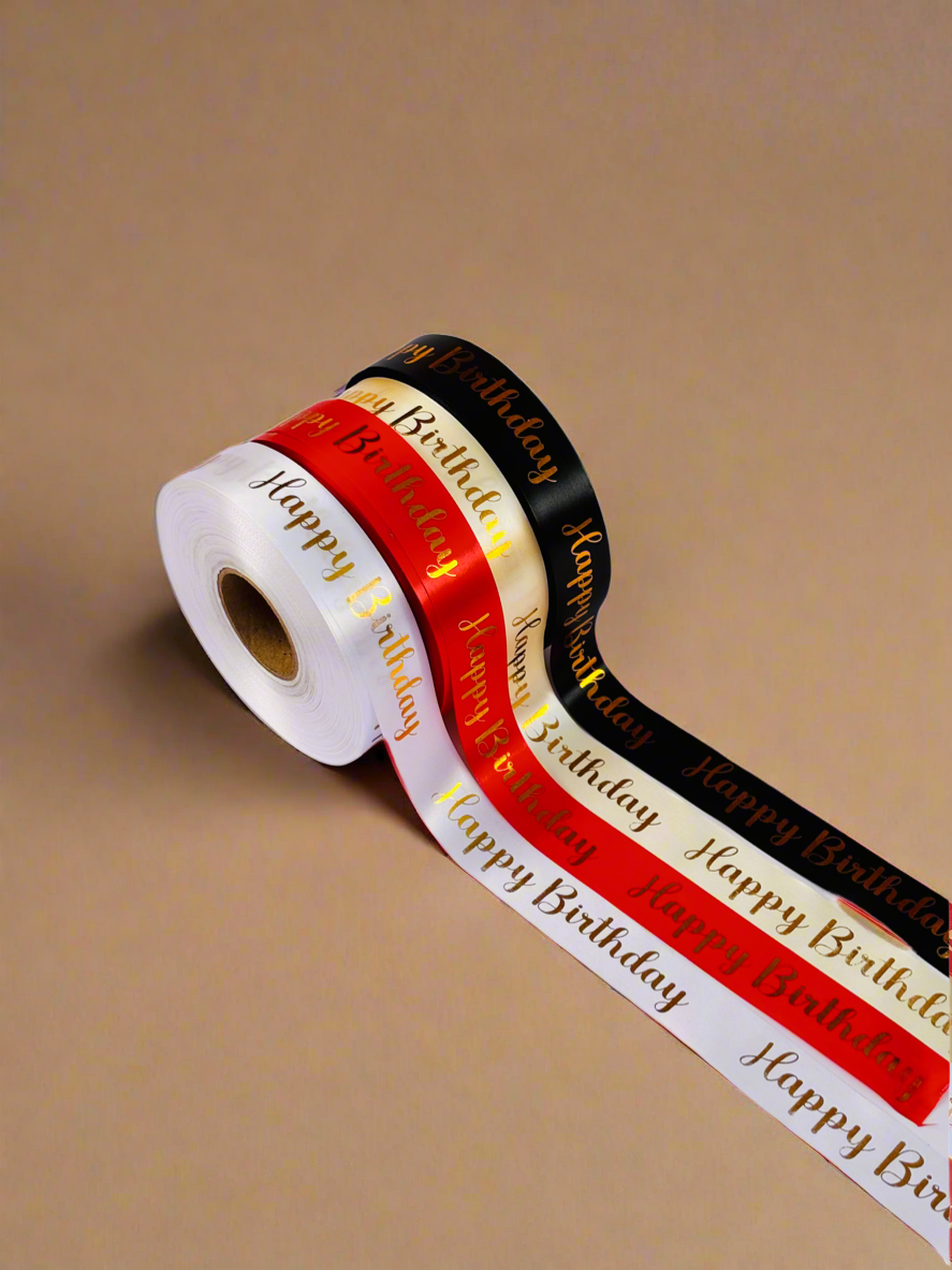 Printed Ribbons - " Happy Birthday"