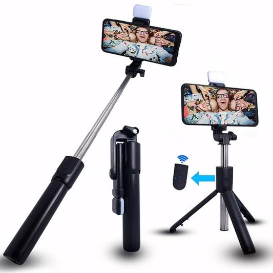 SelfieRS R1S: Your Portable Photography Partner Tripod  (Black, Supports Up to 450 g)