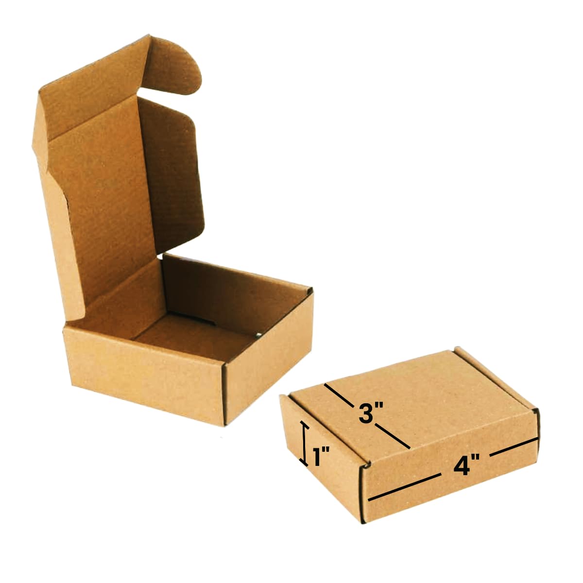 Self Corrugated Poloroid Boxes 4x3.5x1"