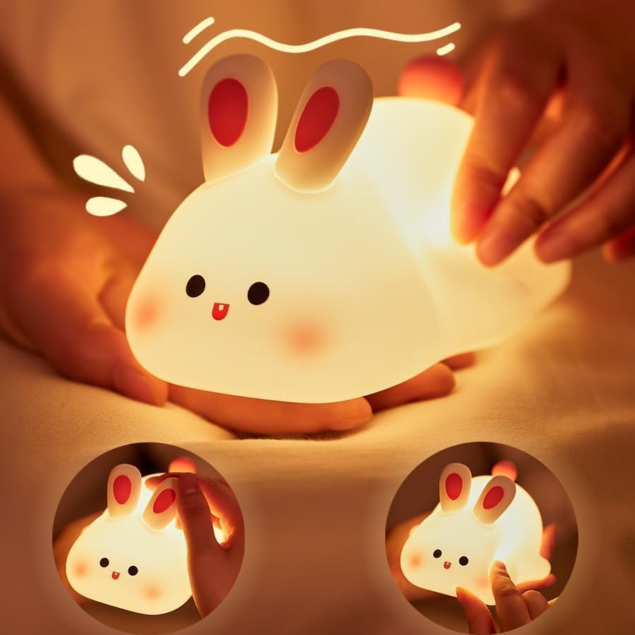 Silicon Sleeping Rabbit Lamp - Multicolour Rechargeable