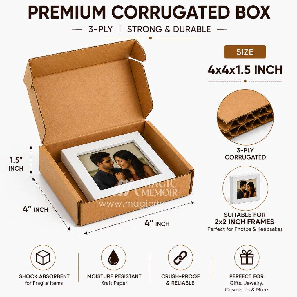 Corrugated Box – 4x4x1.5 Inch
