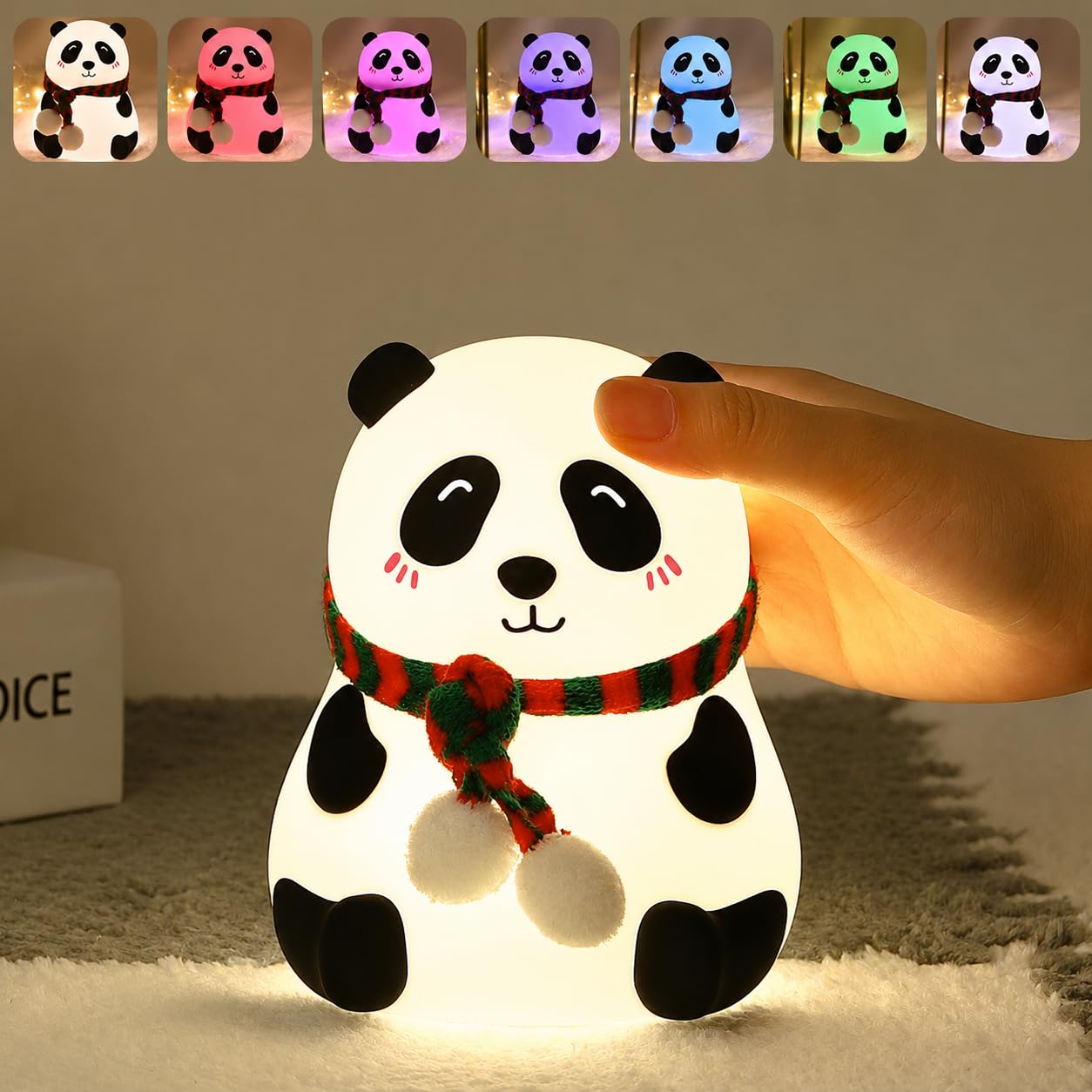 Silicon Panda Lamp - Multicolour Rechargeable
