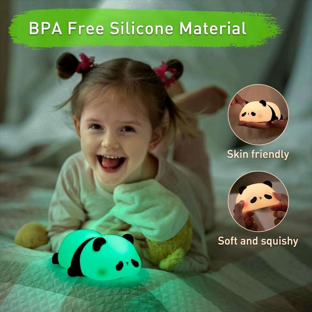 Silicon Sleeping Panda Lamp - Multicolour Rechargeable