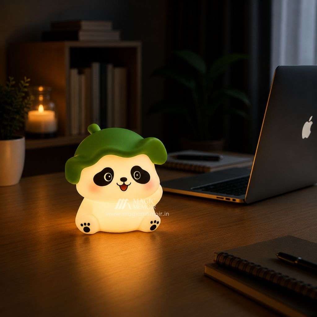 Mini Lamp – Green Panda Sitting Variant