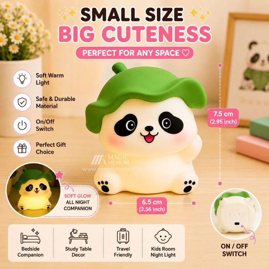 Mini Lamp – Green Panda Sitting Variant