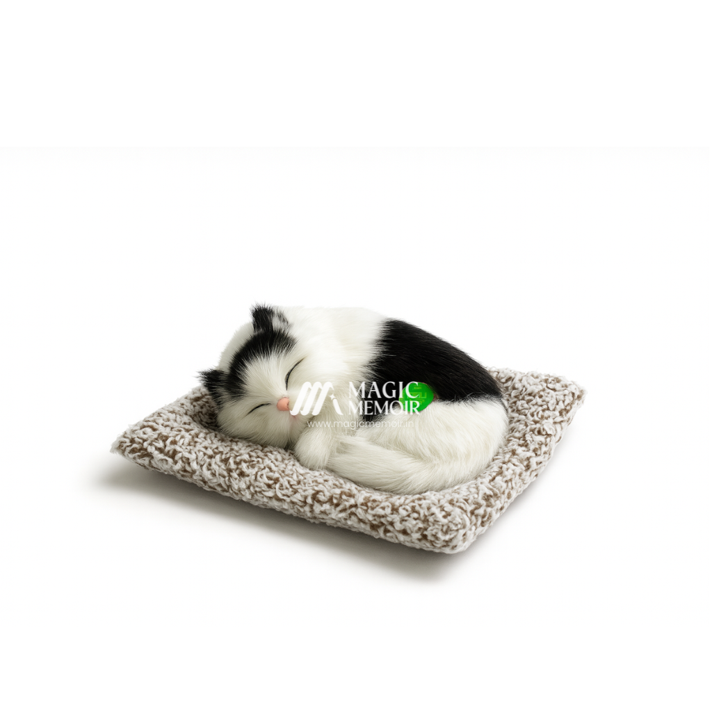 Sleeping Cat Plush Toy With Sound
