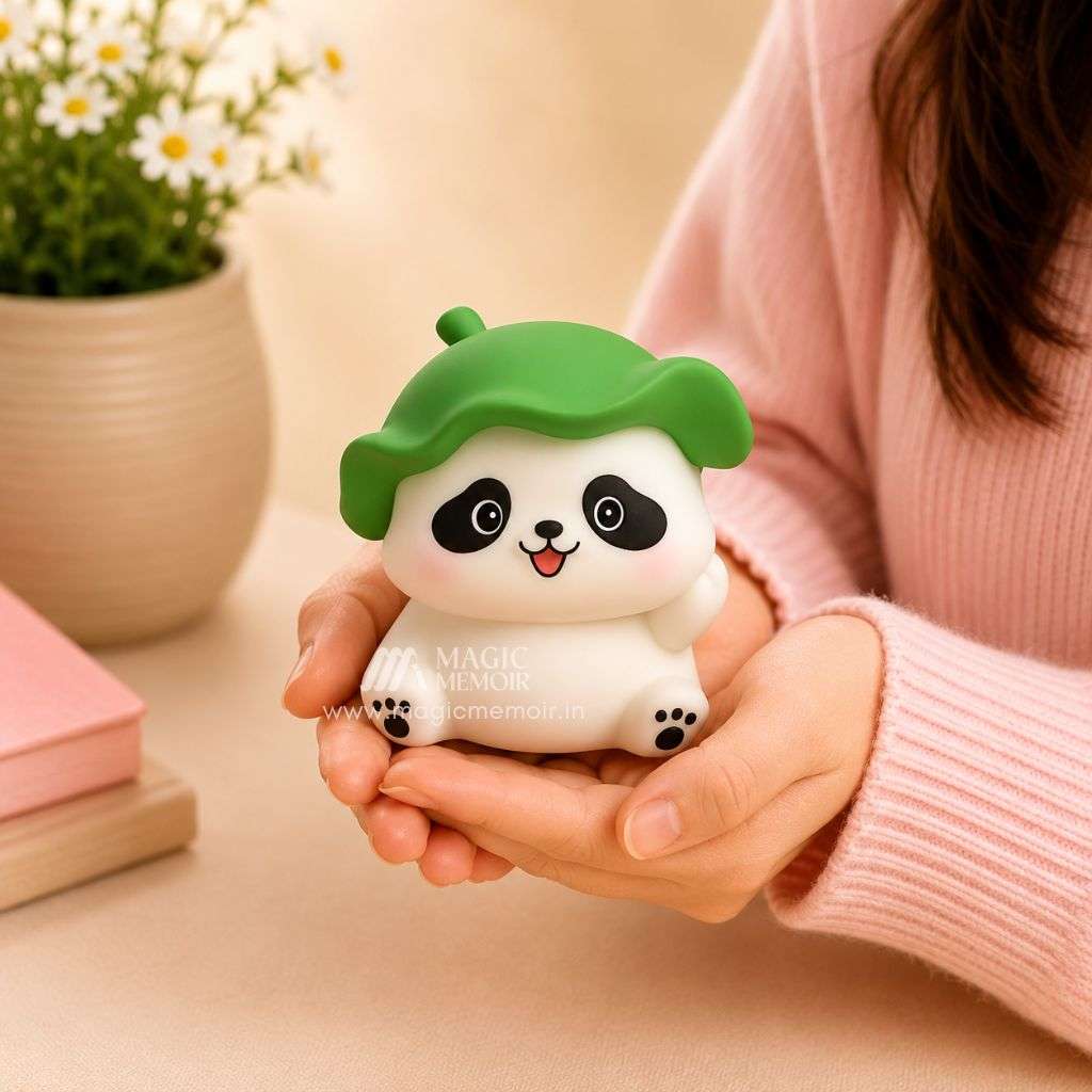 Mini Lamp – Green Panda Sitting Variant