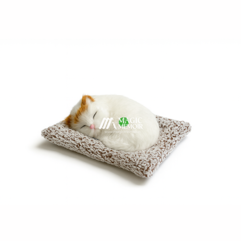 Sleeping Cat Plush Toy With Sound