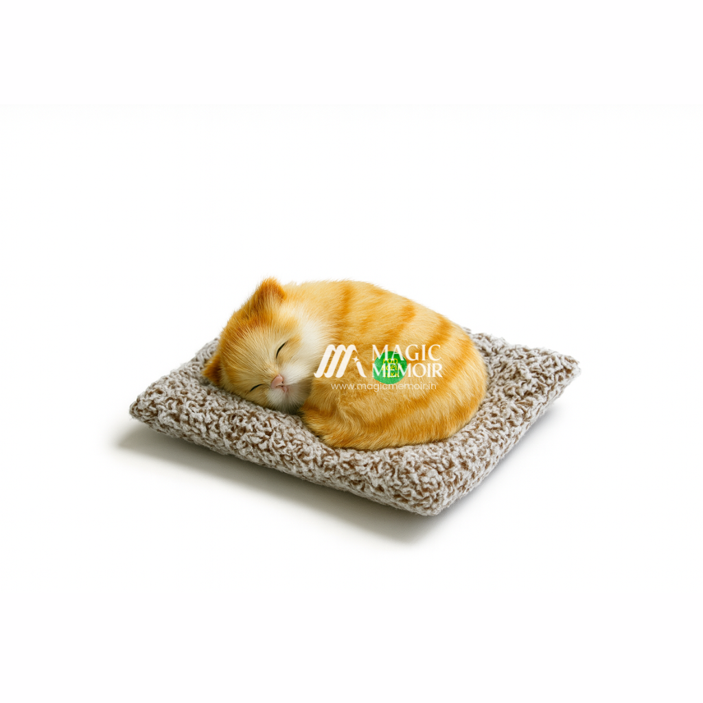 Sleeping Cat Plush Toy With Sound