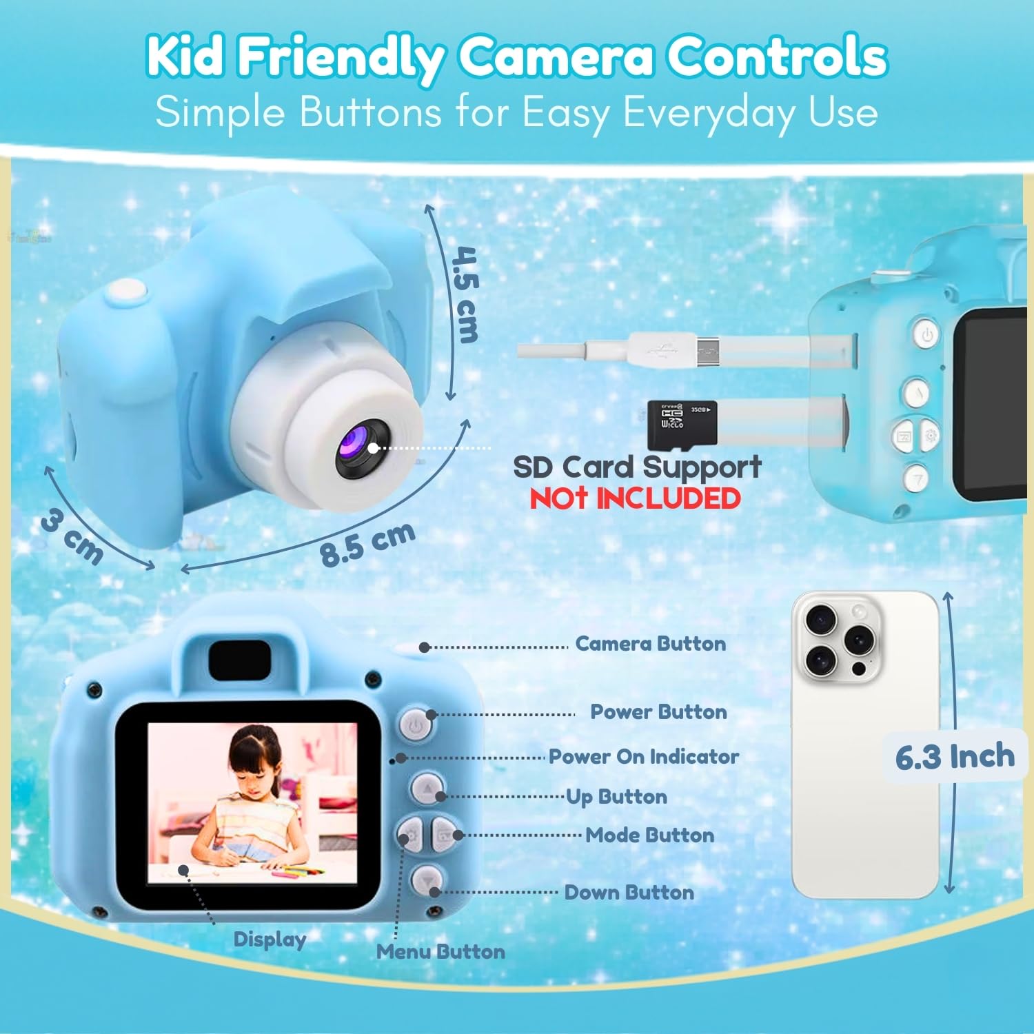 Kids Digital Camera – 3.0MP HD Camera with 2-Inch Screen