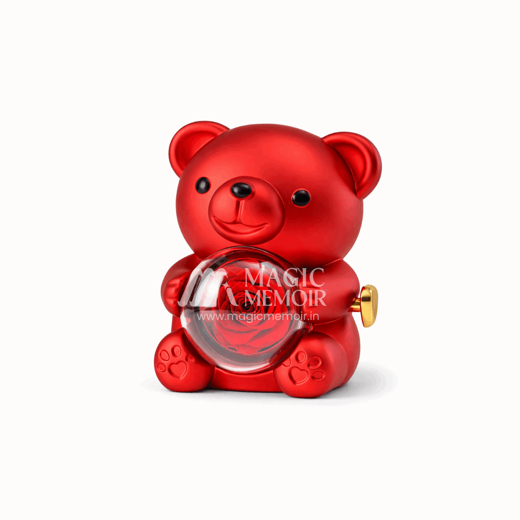 Teddy Jewel Ring Box With Necklace - Premium Quality (Limited Pieces) - Magic Memoir