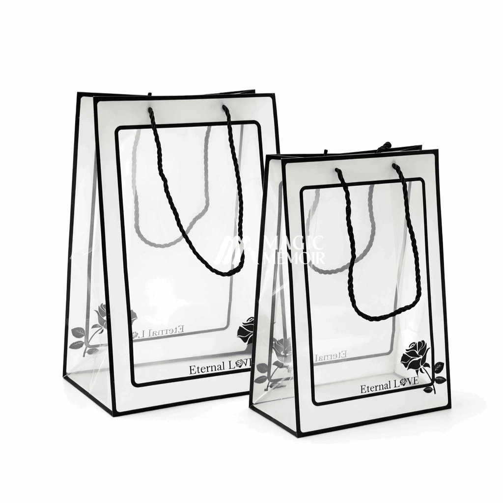 PVC Hamper Bag Window Black - MM 623 - Magic Memoir