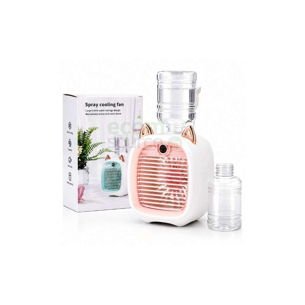 Portable Spray Cooling Fan – Mini USB Rechargeable Air Cooler with Water Mist for Home, Office & Travel