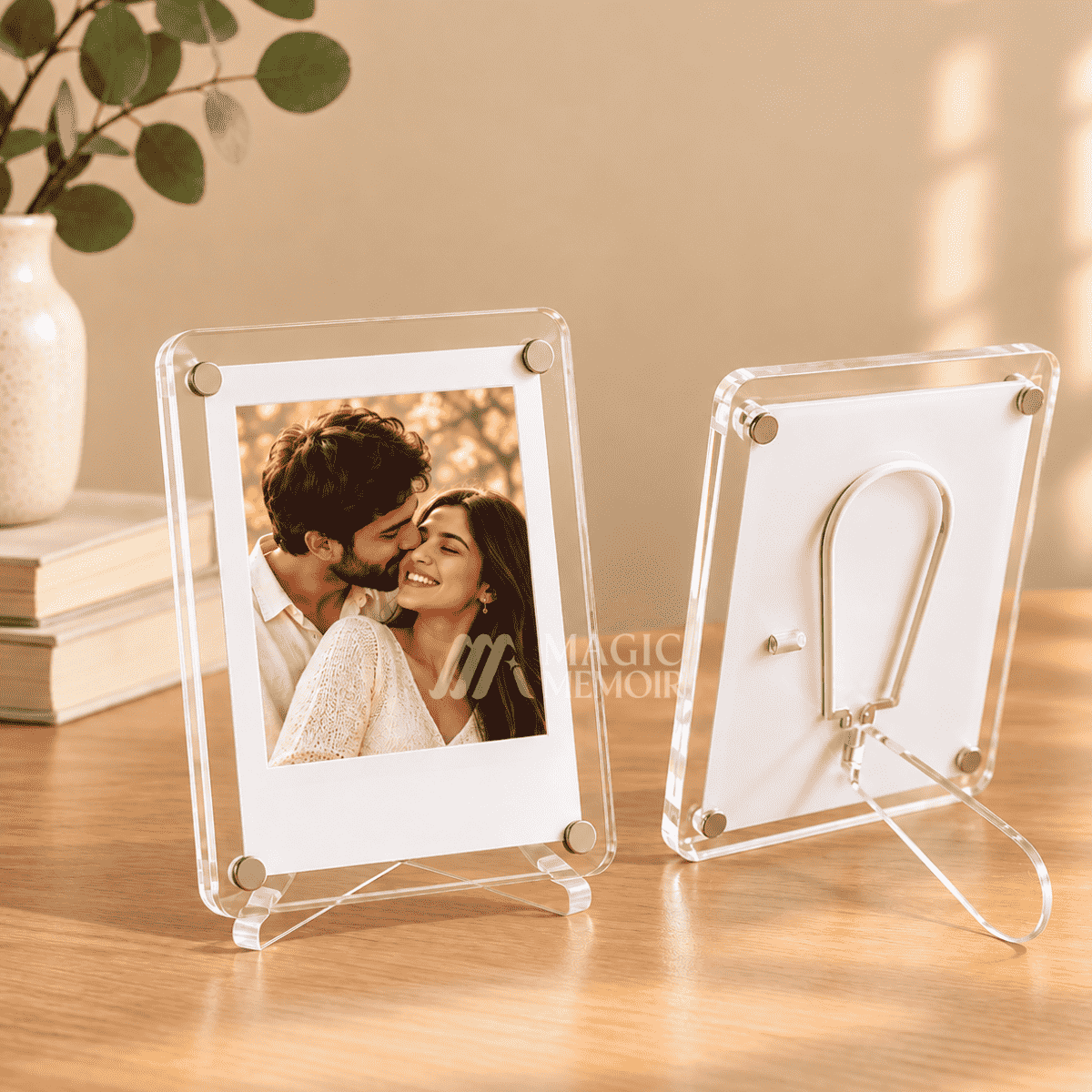 Acrylic Poloroid Fridge Magnets (3.5x2.5") - With Stand