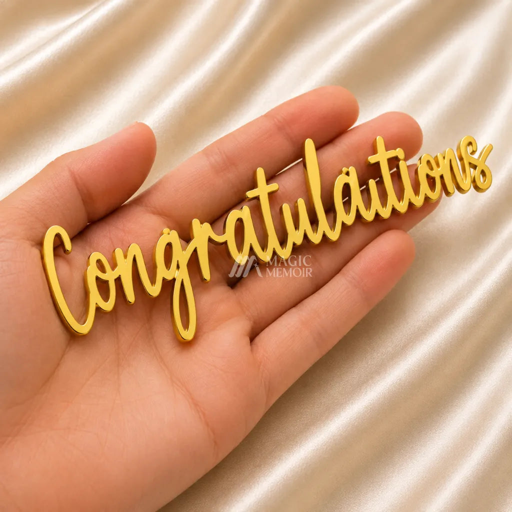 Acrylic Topper – "Congratulations"