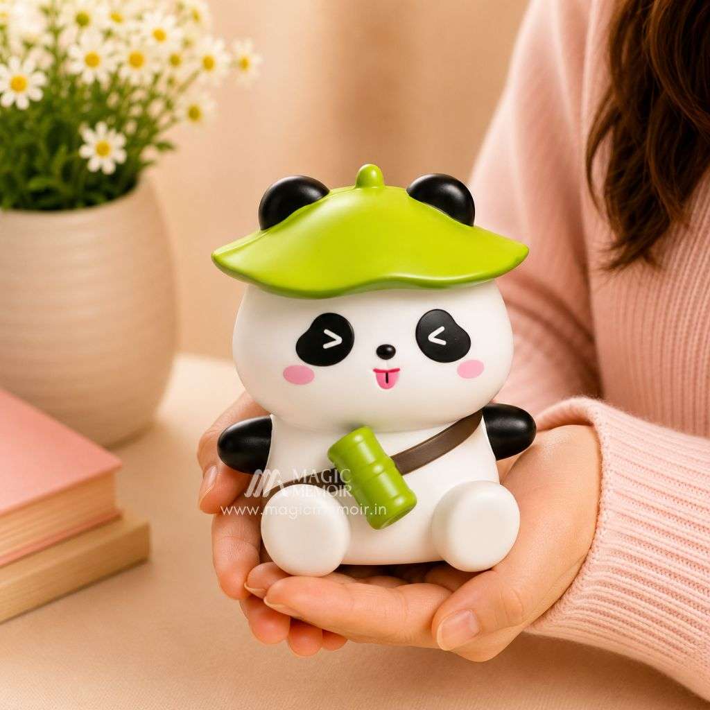 Mini Panda – Green Cap With Bag