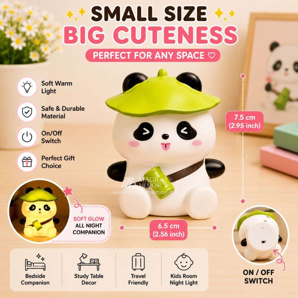 Mini Panda – Green Cap With Bag