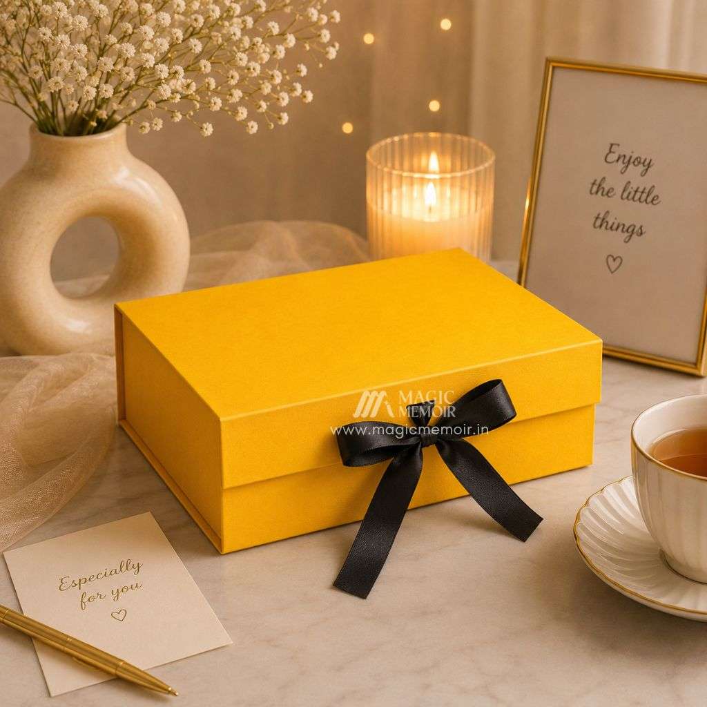 Ribbon Box Plain 14x10x4" - A4 Size