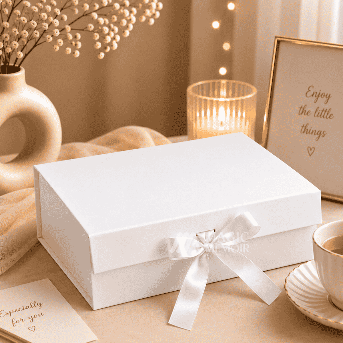Ribbon Box 14x10x4" ( A4 Size ) - White