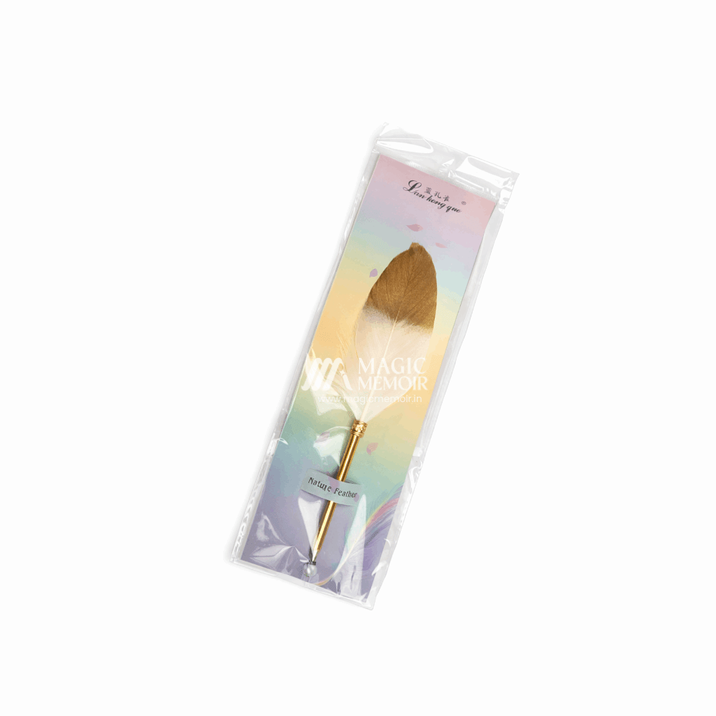 Feather Ink Pen - White - Magic Memoir