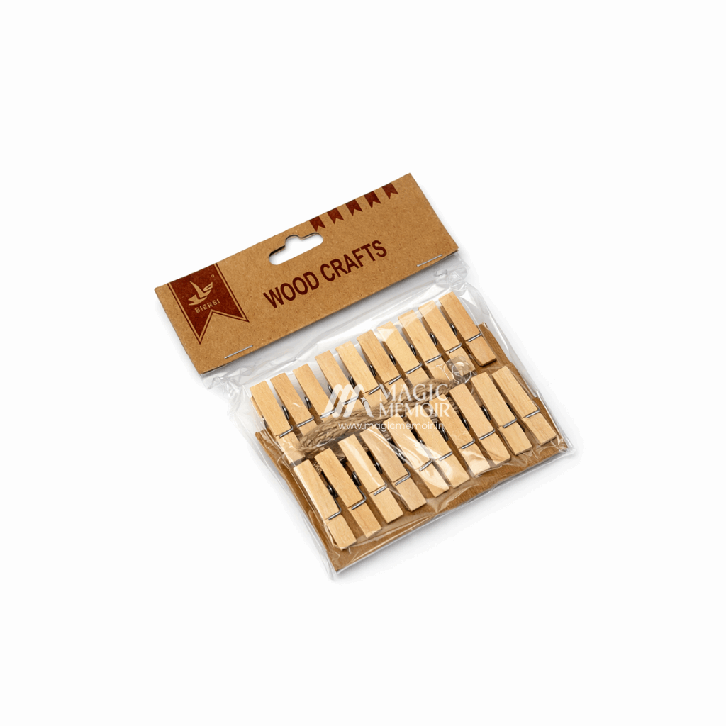 Wooden Clip Set - 20pcs