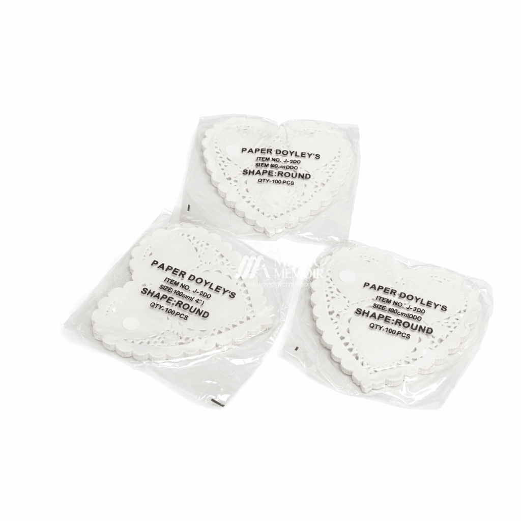 Dollies Paper White Heart 4" - 100pcs - Magic Memoir